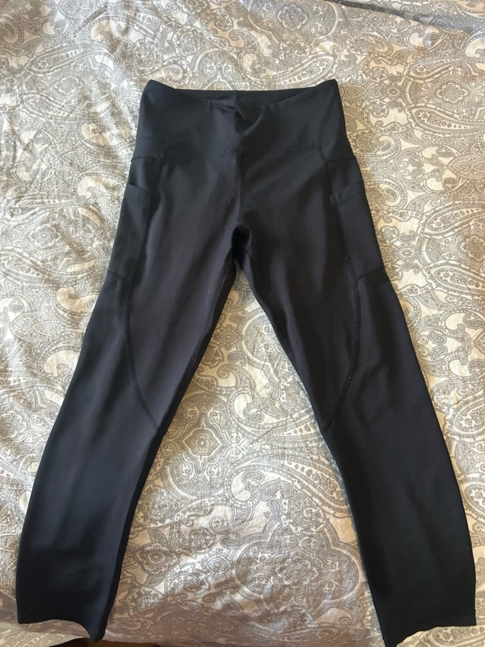 ZYIA Black Active Leggings with Logo Waistband